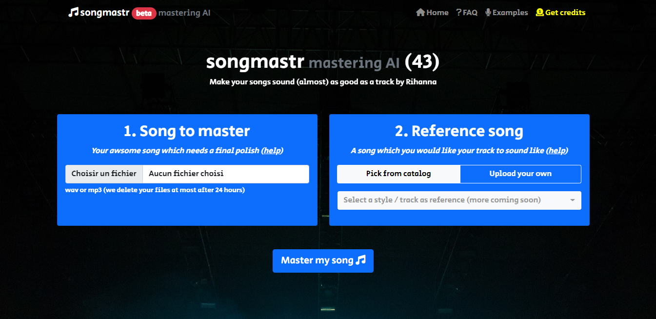 Songmastr - Automatisch songmastering met behulp van AI om commerciële nummers te matchen media 1