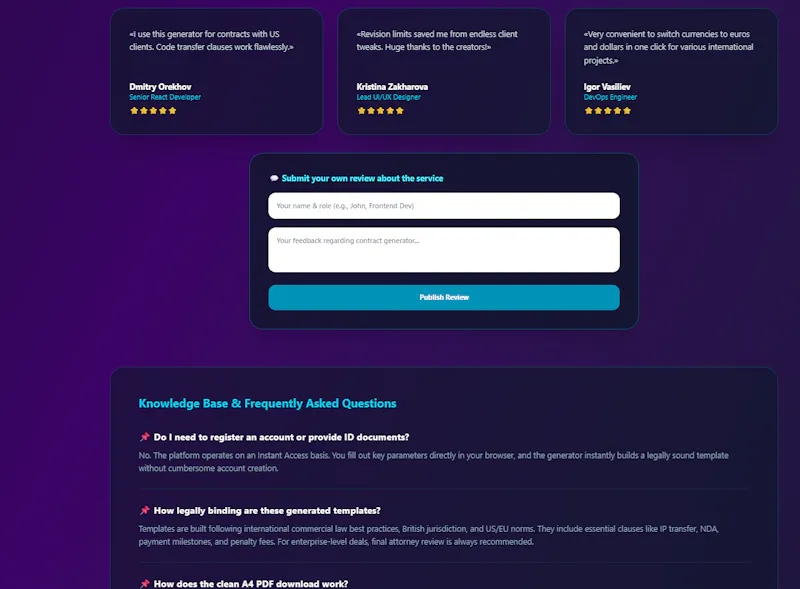 AI Freelance Contract Generator screenshot 4