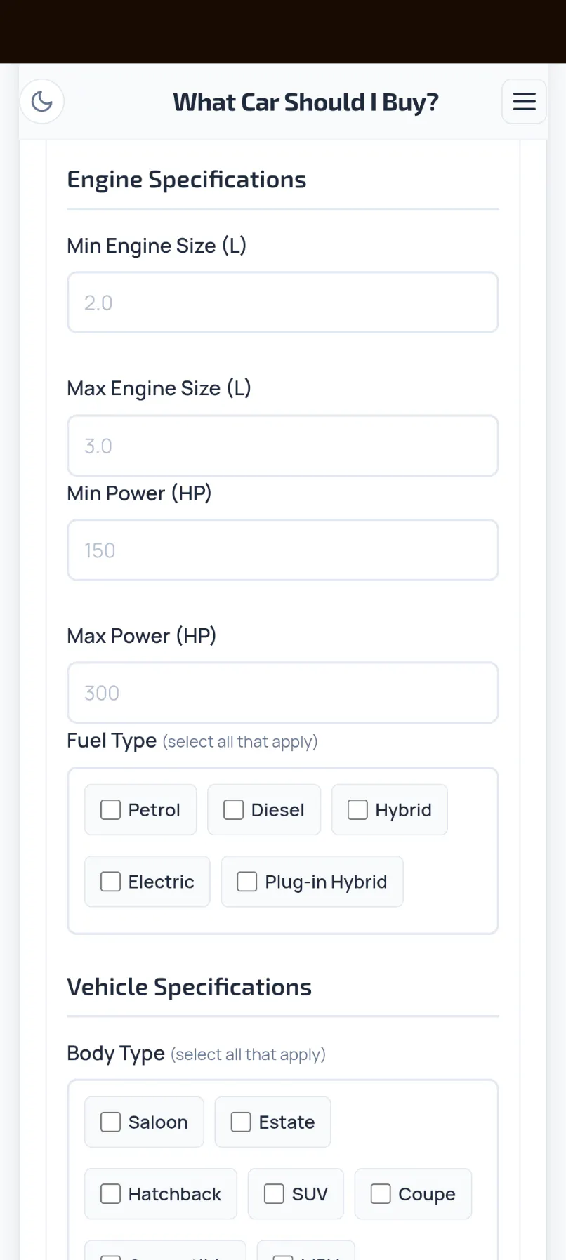 What Car Should I Buy? のプロダクトバナー