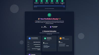 NextGenCV - AI Portfolio Website Builder gallery image