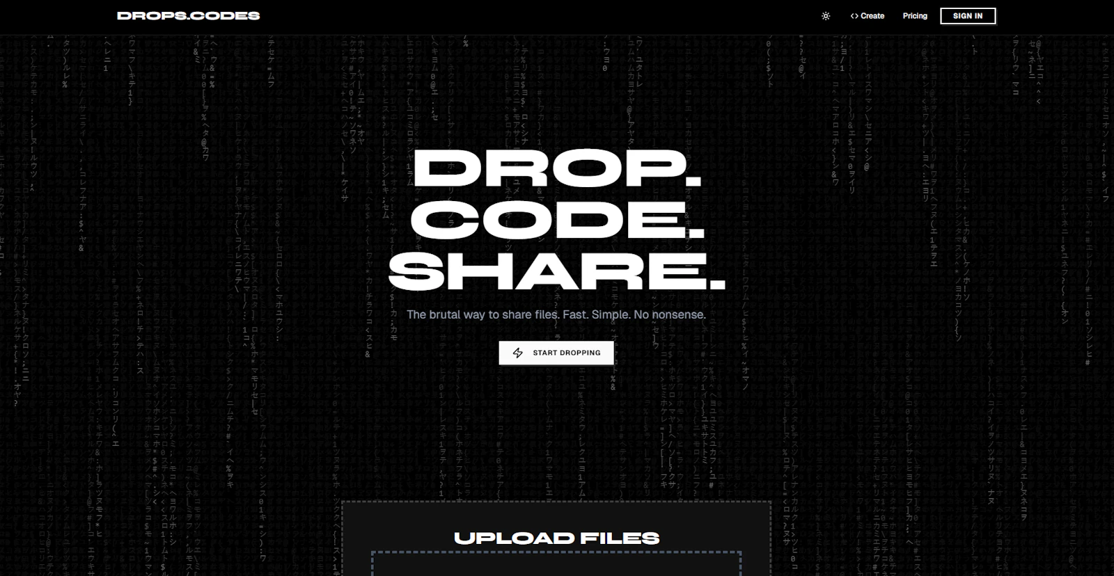 drops.codes — Share Files. Instantly. screenshot 1