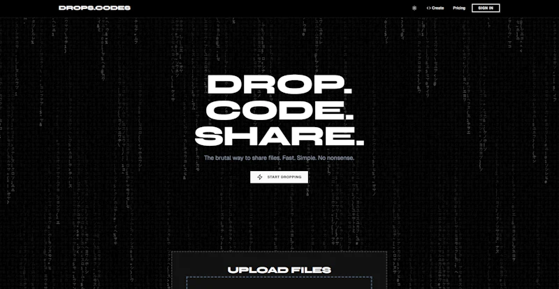 drops.codes — Share Files. Instantly. screenshot 1
