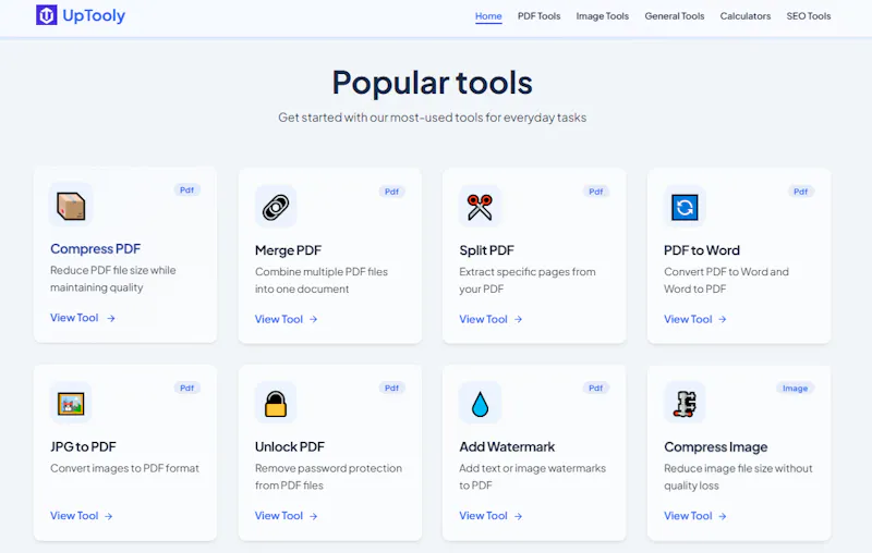Uptooly screenshot 1