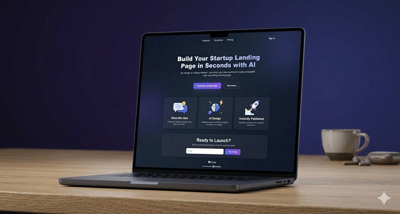 AI SaaS Landing Page Template  - Screenshot 3 showing product features and functionality