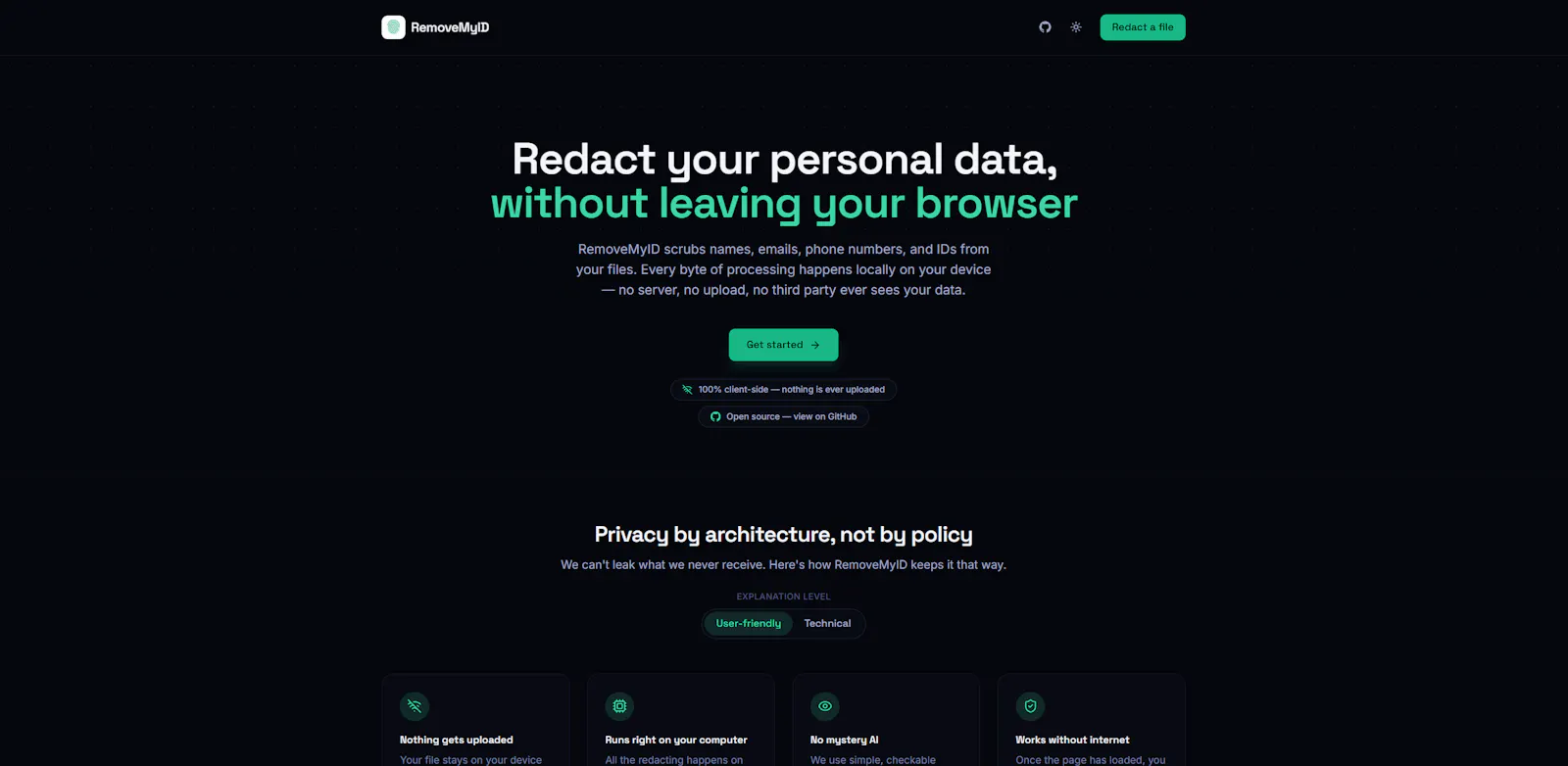 RemoveMyID screenshot 2