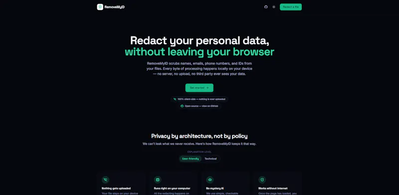 RemoveMyID screenshot 2