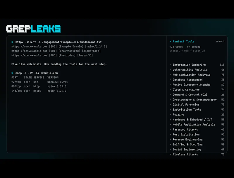 Grepleaks screenshot 2