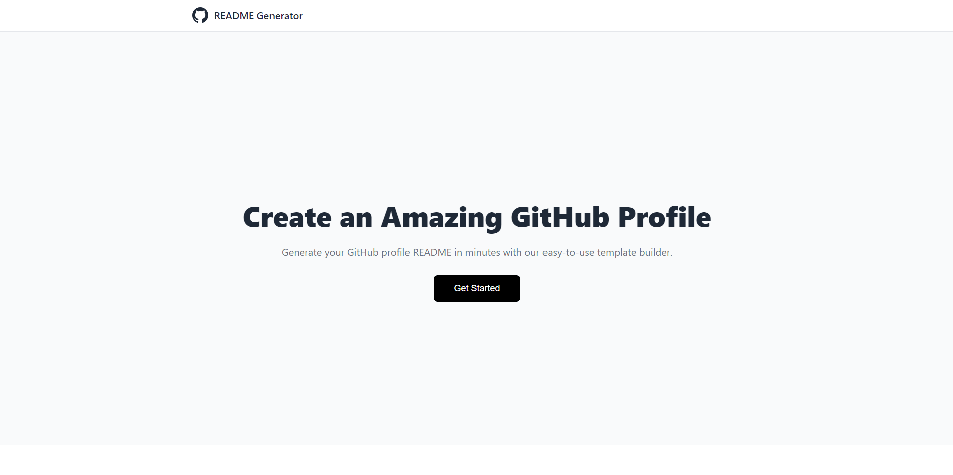 GitHub Profile README Generator gallery image