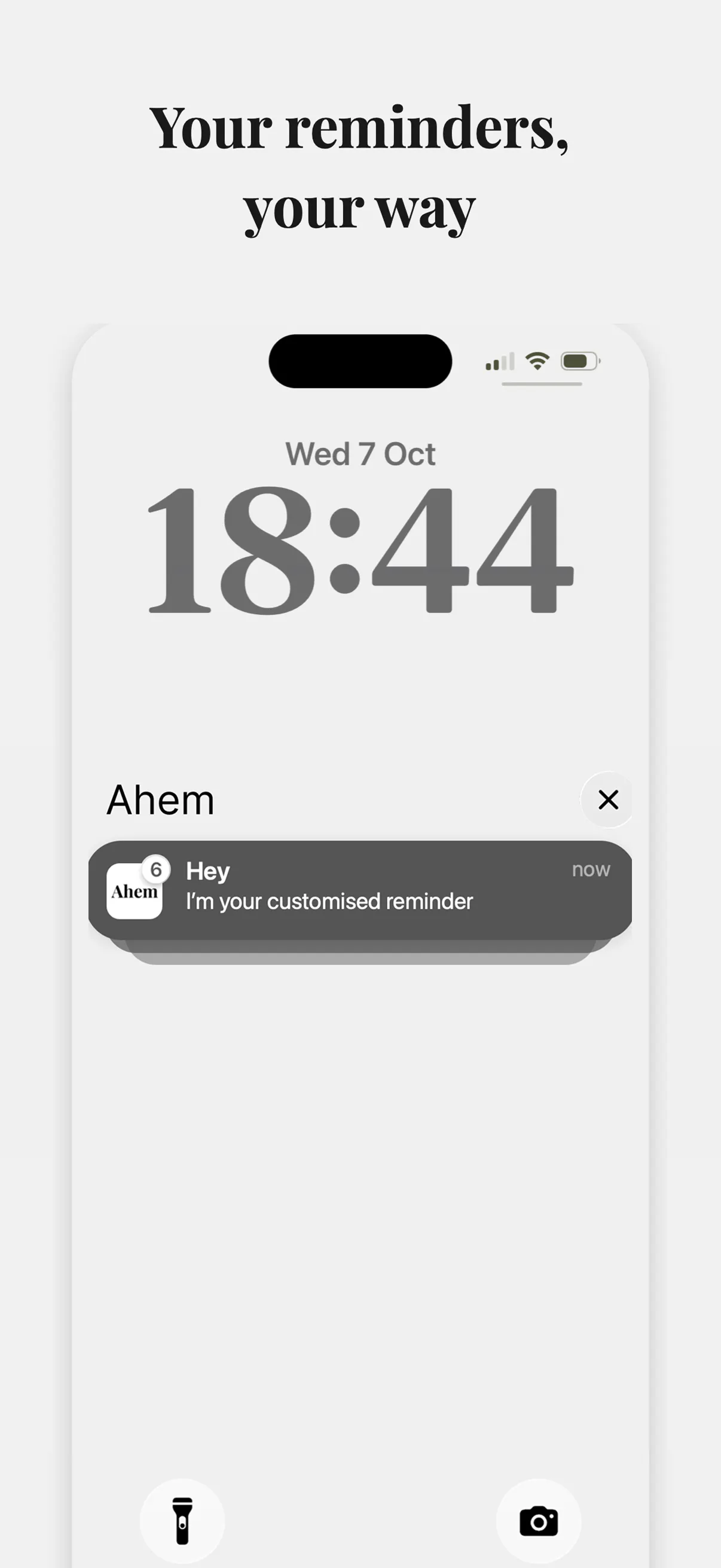 Ahem: Customise reminders gallery image