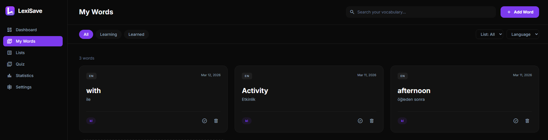 LexiSave — Your Digital Word Notebook media 4