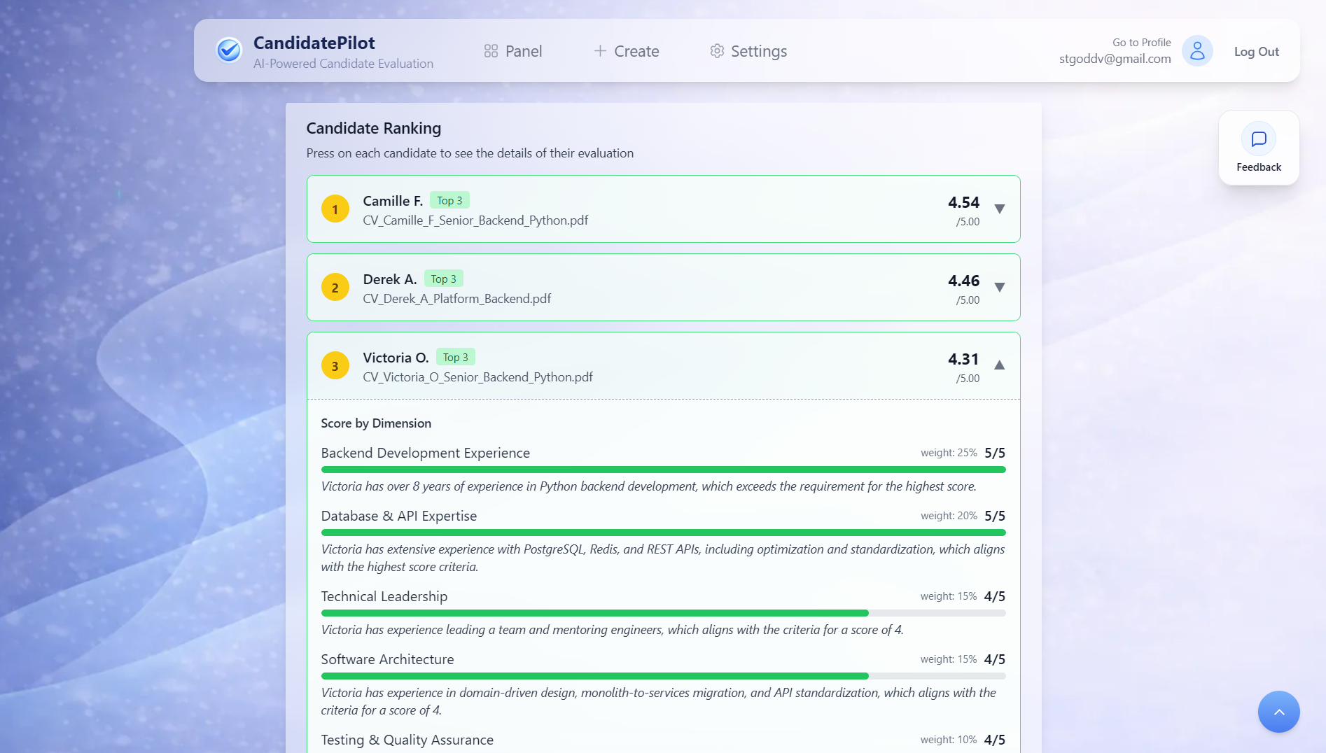 CandidatePilot - Screenshot 3 showing product features and functionality