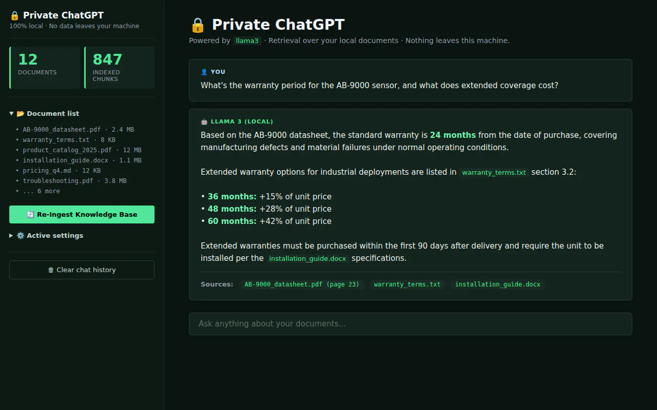 Self-Hosted RAG with Llama 3 gallery image