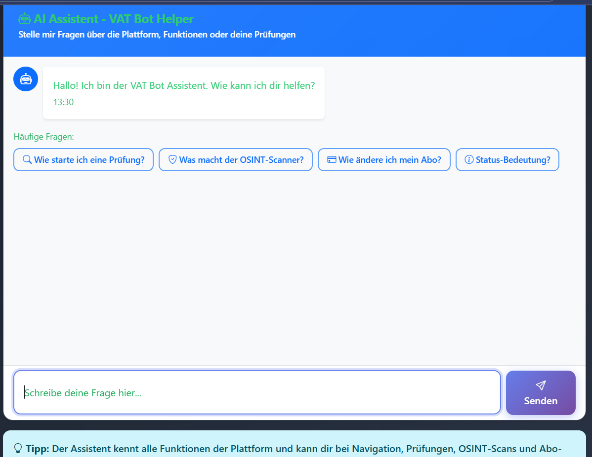 VAT Verifizierung - Screenshot 4 showing product features and functionality