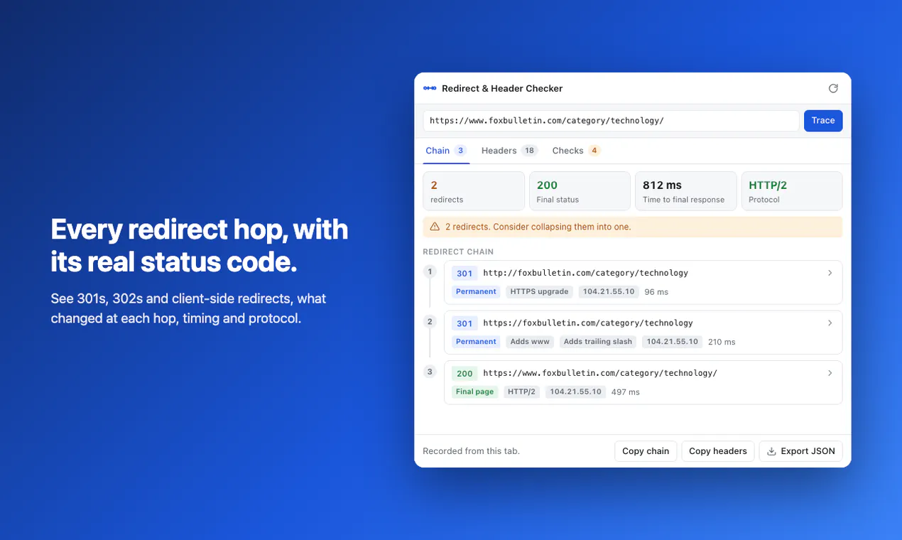 Redirect & Header Checker gallery image