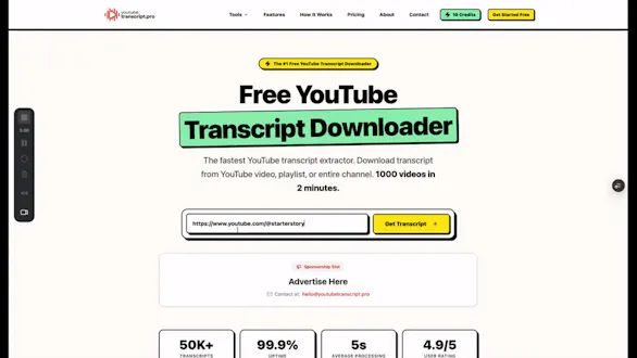 YoutubeTranscriptPro gallery image