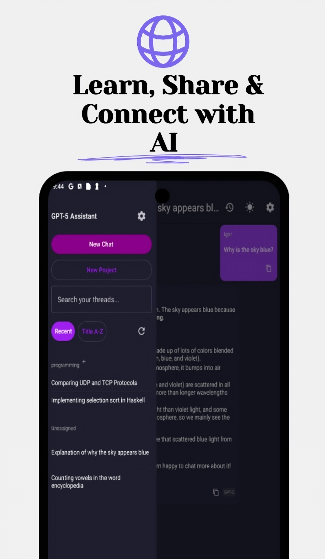 Mídia 5 de Assistente GPT-5: AI Chatbot - Assistente de AI GPT-5-Chat, Escreva, Traduzir, Respostas Instantâneas