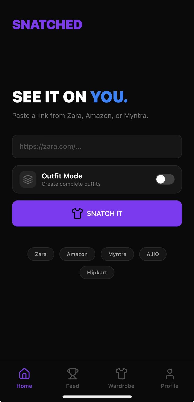 Snatched - Main product screenshot demonstrating key features and user interface