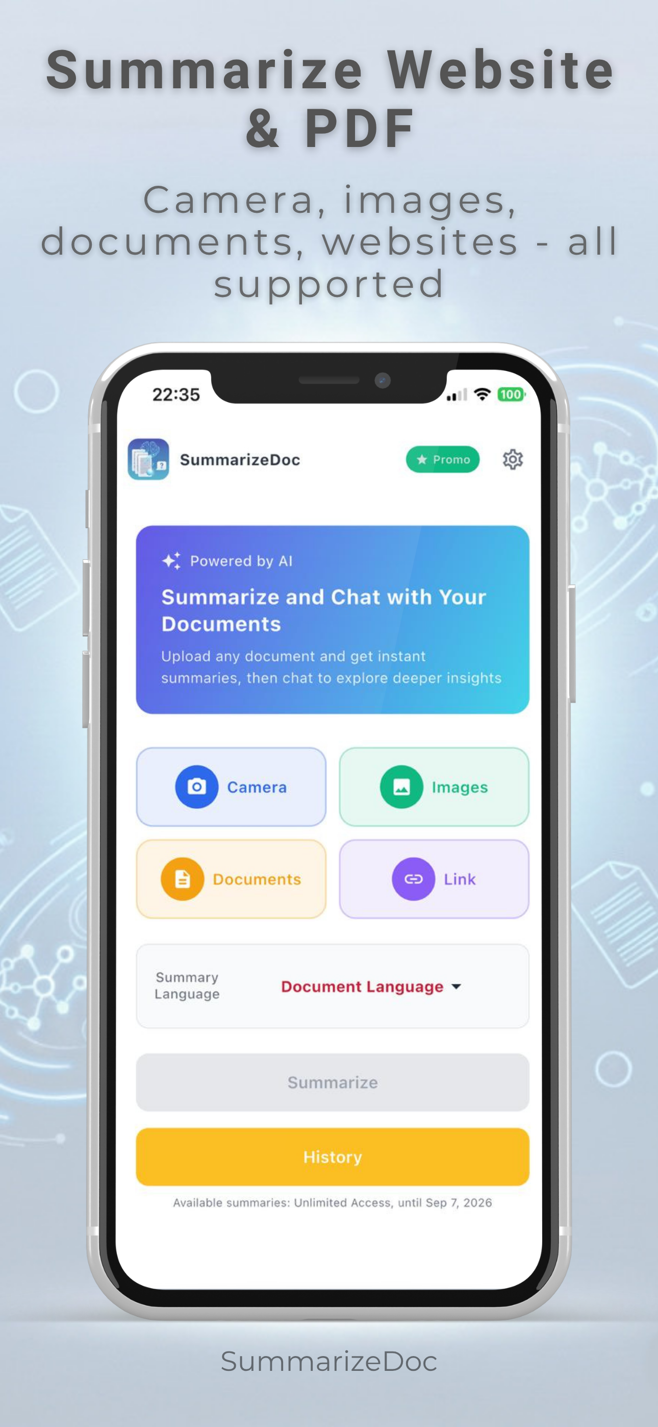 SummarizeDoc: AI Summary & Chat gallery image