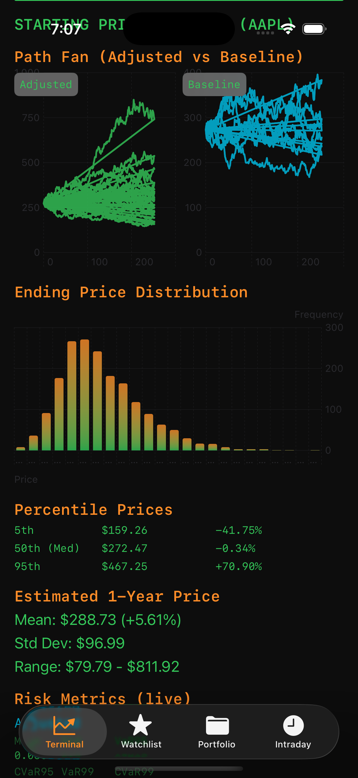 Market Analysis Simulator - Screenshot 2 showing product features and functionality
