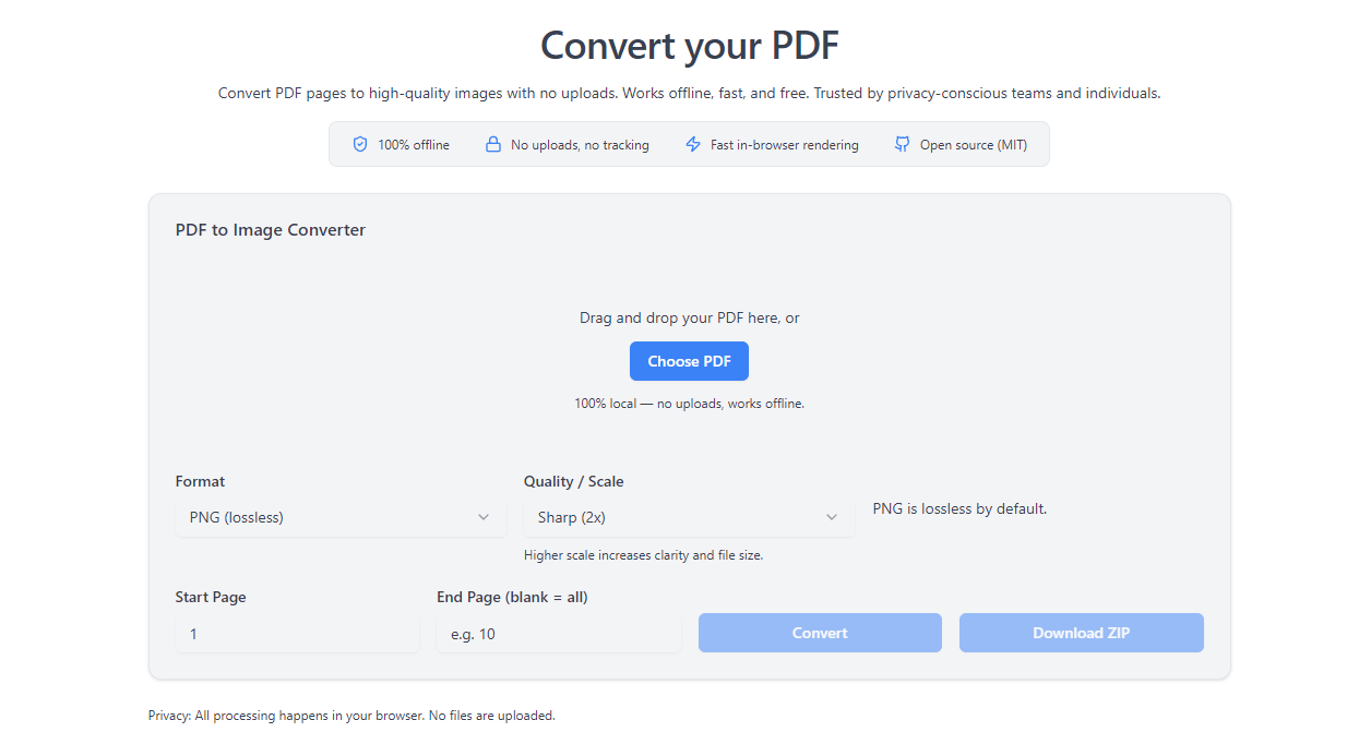 Media OpenPDF - PDF đến Image - Riêng tư, An toàn và trong Trình duyệt của bạn. 2