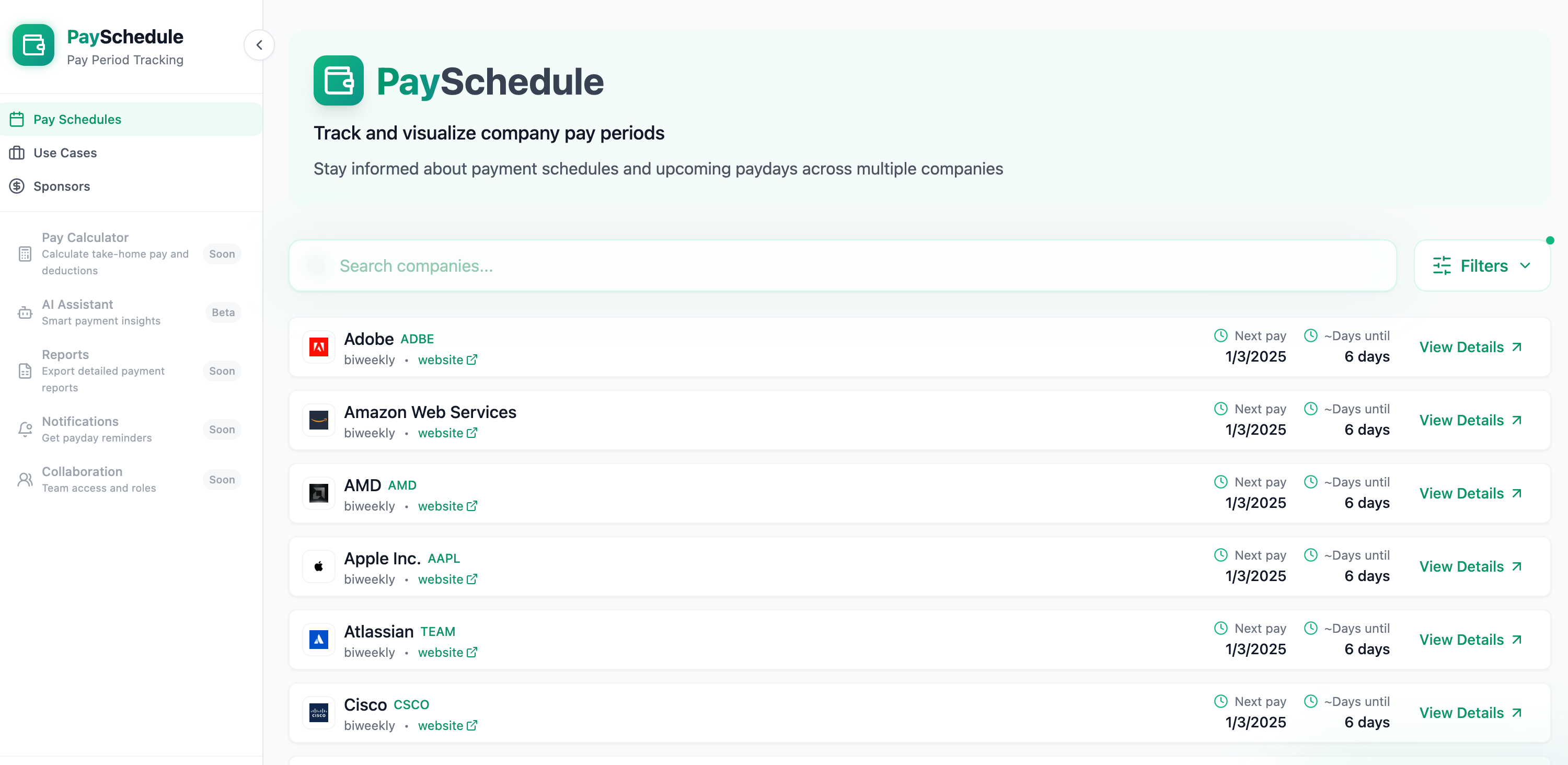 Média PaySchedule.dev 1