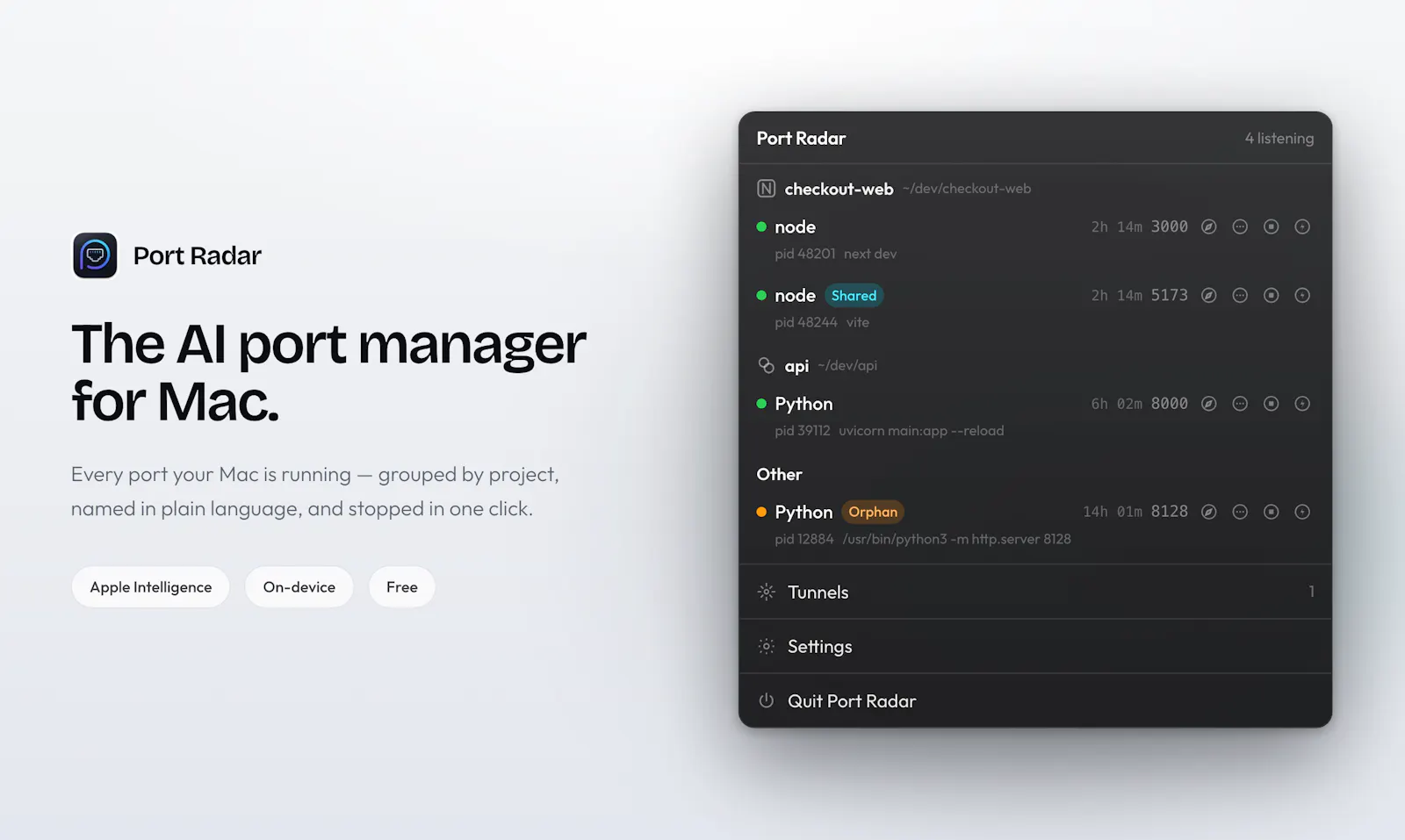 Port Radar for macOS screenshot 1