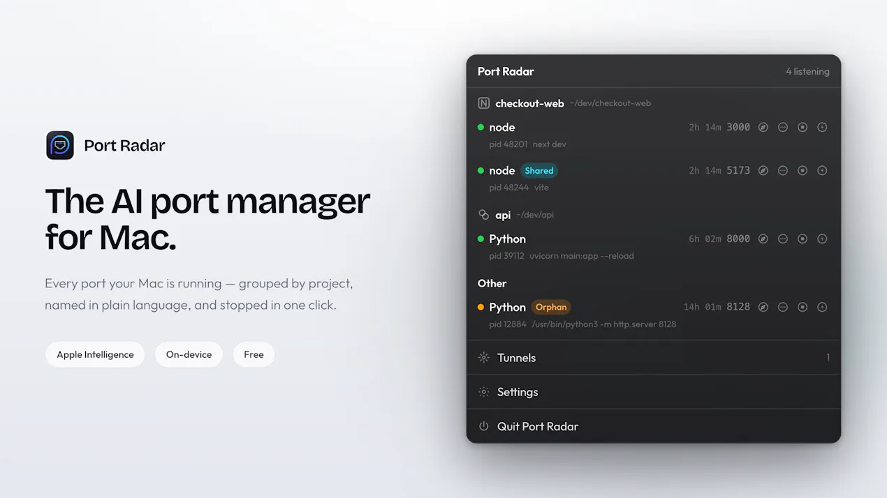 Port Radar for macOS product