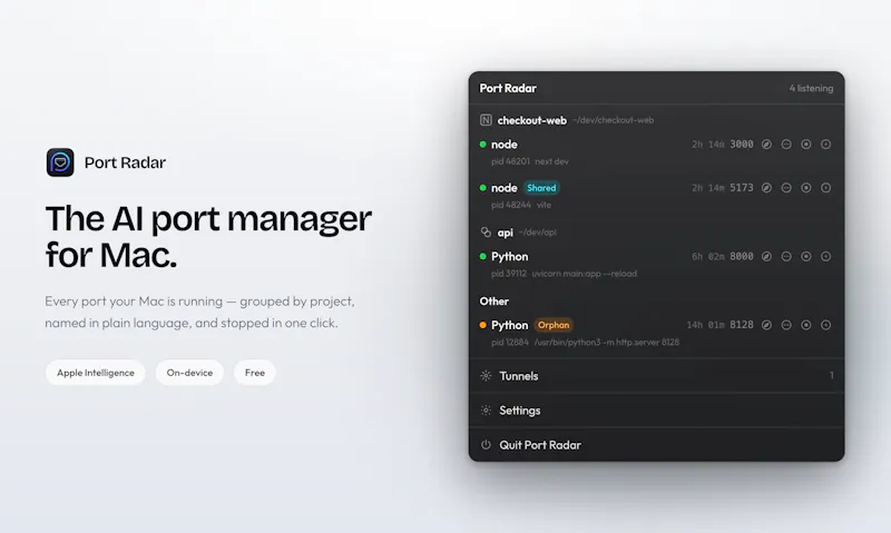 Port Radar for macOS screenshot 1