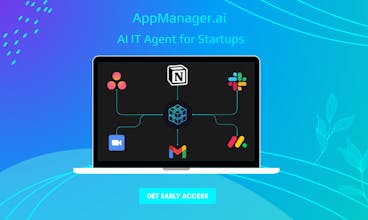 AppManager 대시보드는 사용자 프로비저닝 및 앱 관리 기능을 보여줍니다.