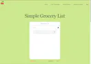 Simple Grocery List