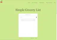 Simple Grocery List