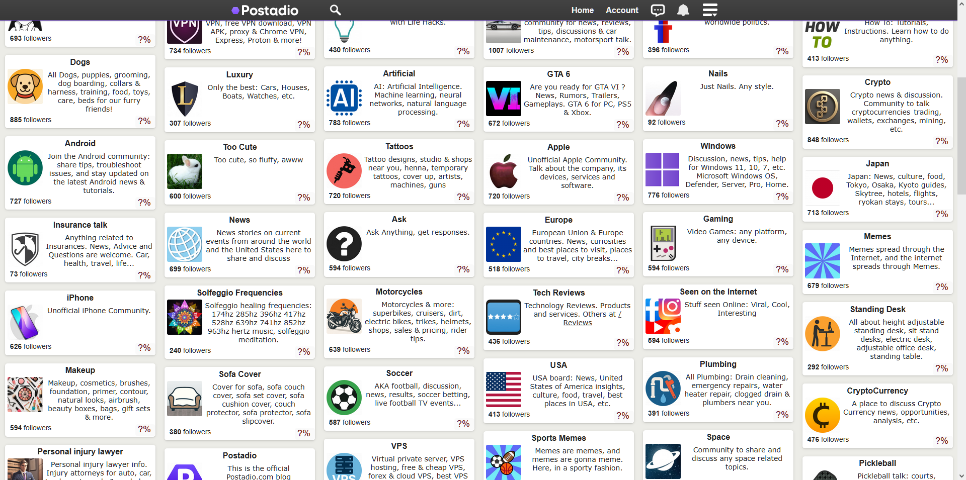 Postadio - Main screenshot showing features and interface