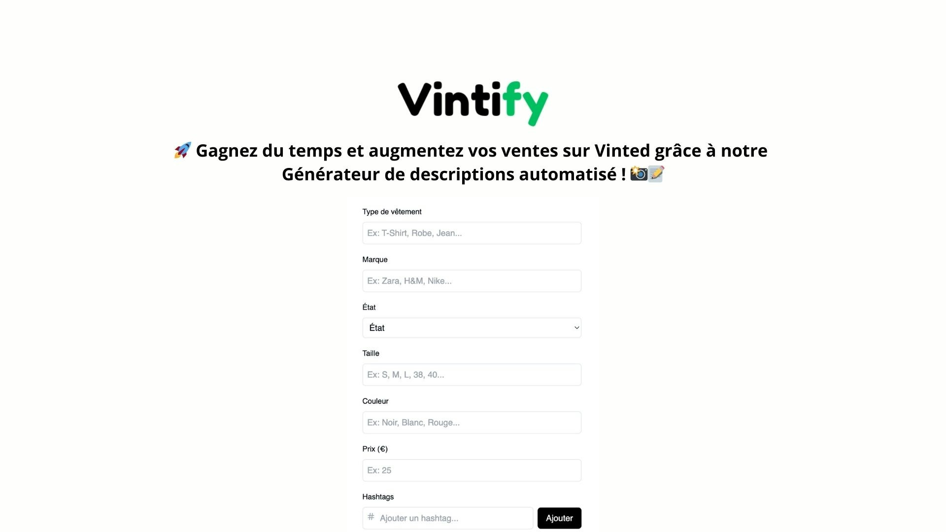Generatore di descrizione vinta media 1