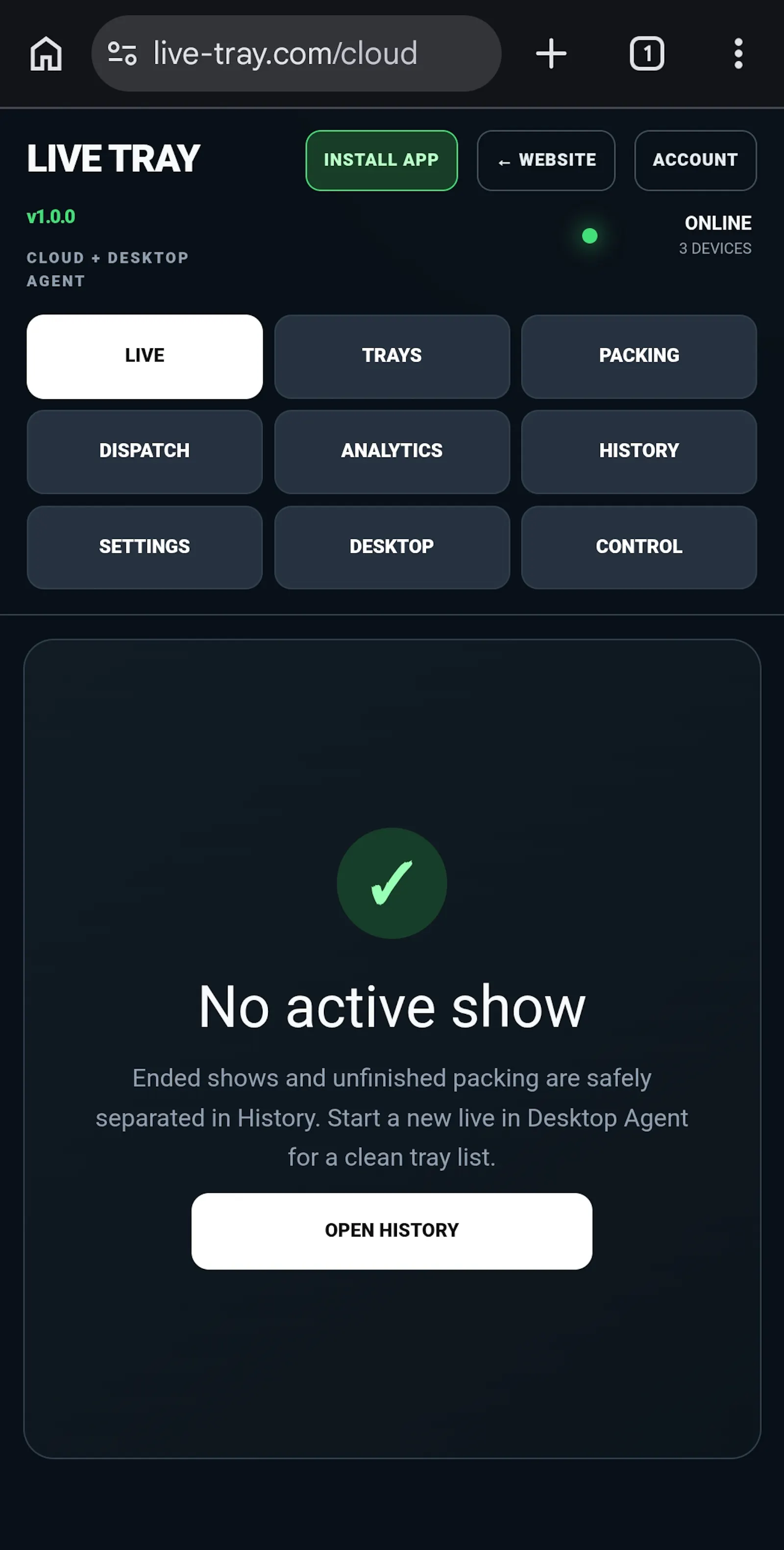 Live Tray screenshot 2