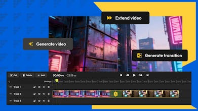 Flixier Generate AI Video in Timeline gallery image