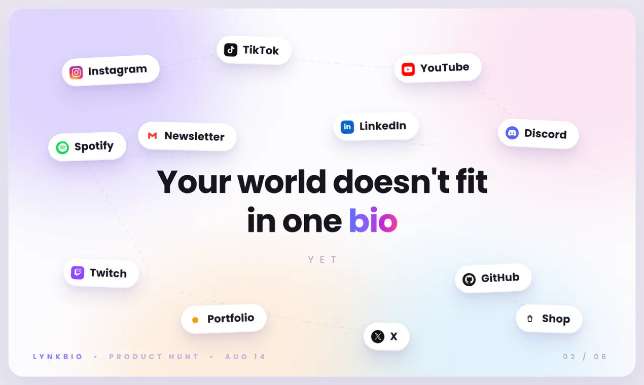 Lynkbio your bio, unlocked gallery image