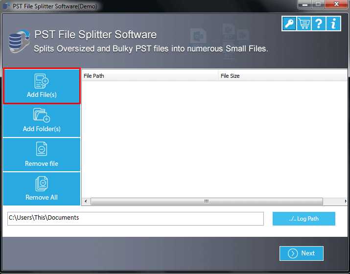 Mídia 3 de Drs Softech Outlook PST Splitter Tool - Divida os grandes arquivos PST em arquivos PST menores e seguros