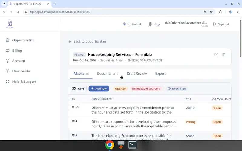 RFPTriage screenshot 7