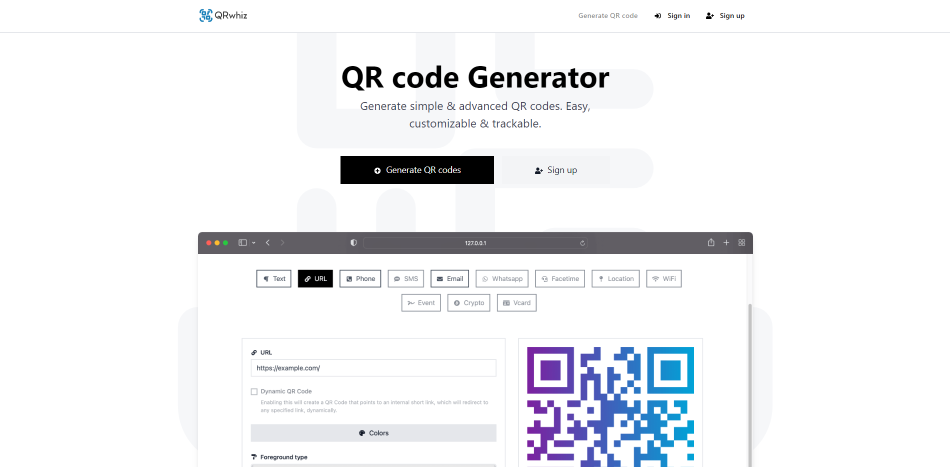 QRwhiz - Free QR code generator media 1