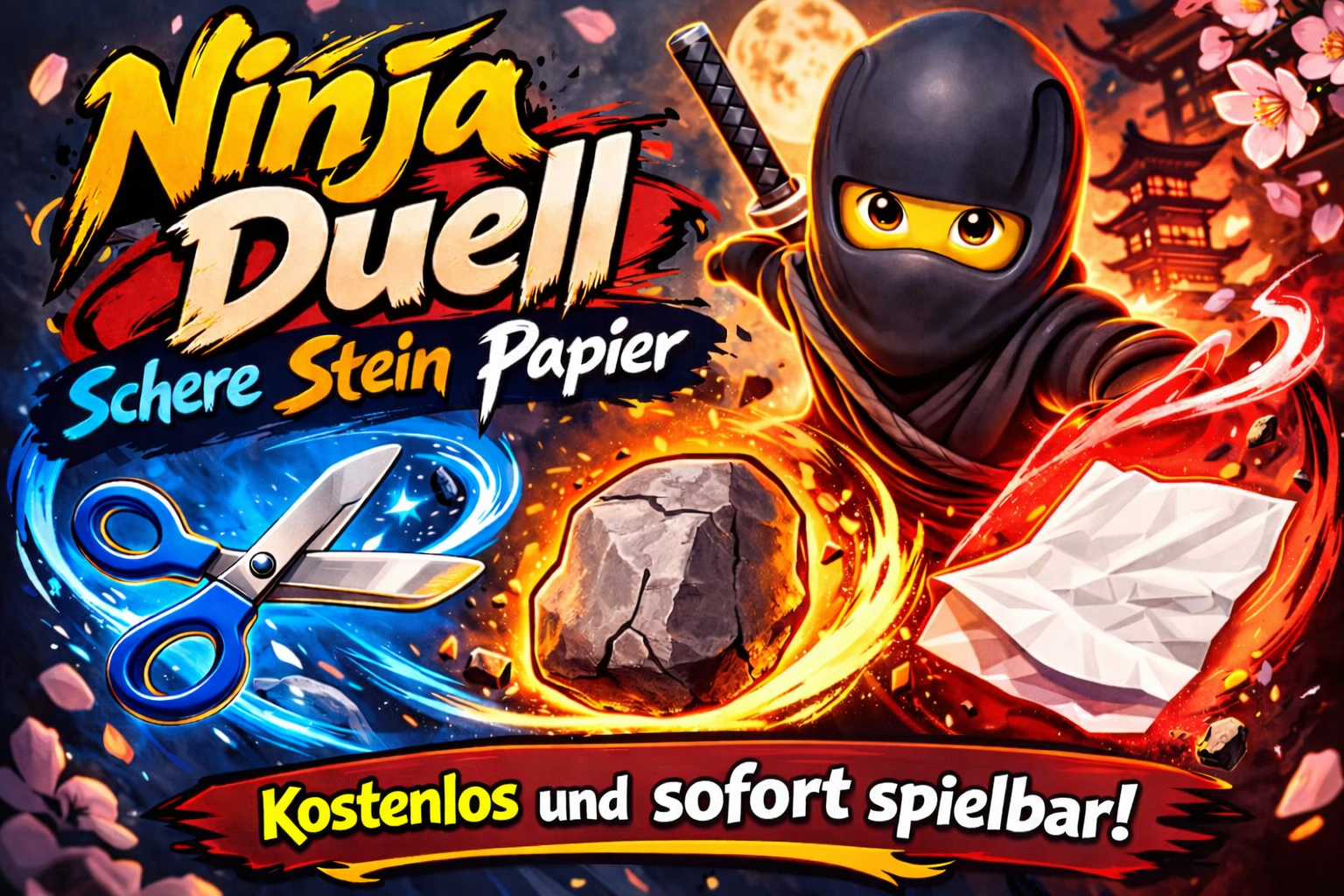Ninja Duell - Schere Stein Papier media 1