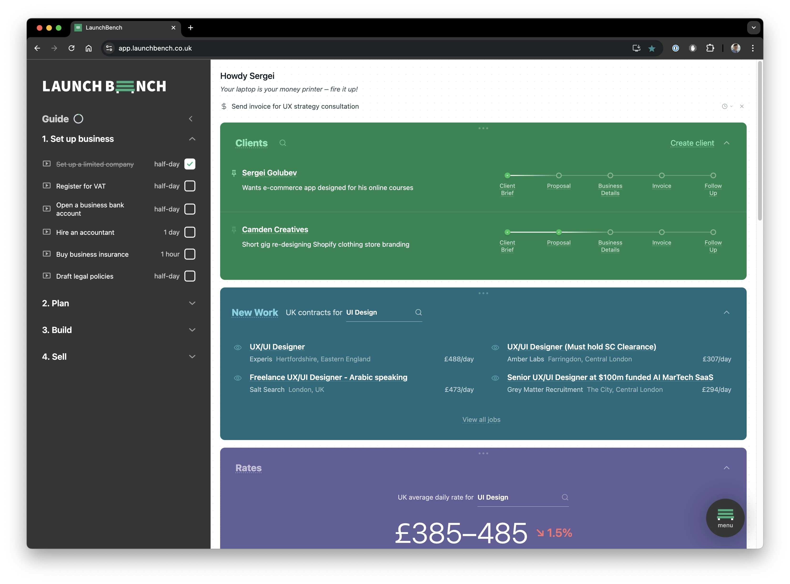 وسائط Launchbench CRM للمستقلين - منصة CRM للمستقلين لبدء وتشغيل أعمالهم 3