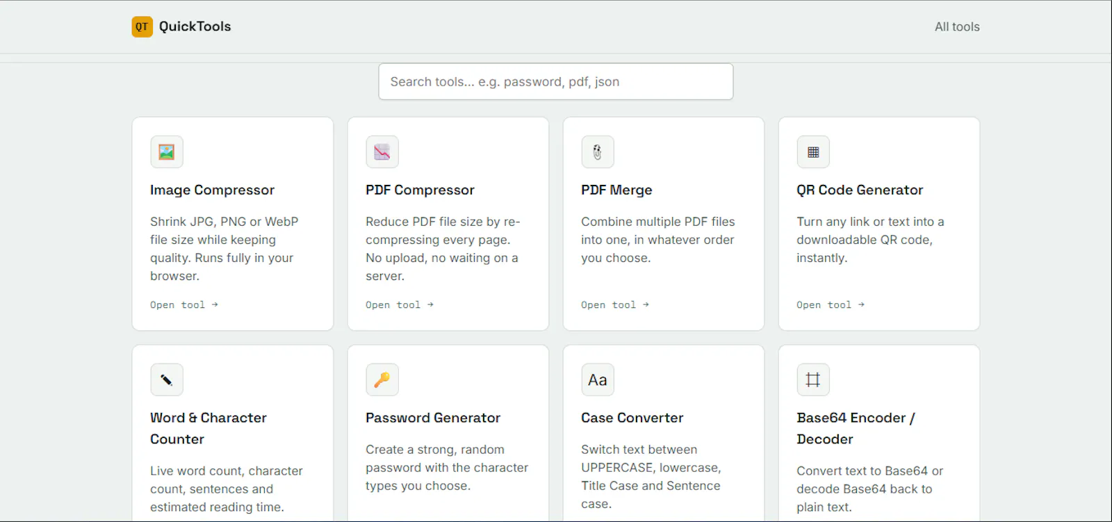 QuickTools screenshot 1