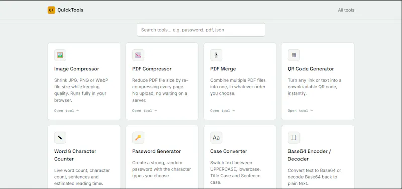 QuickTools screenshot 1