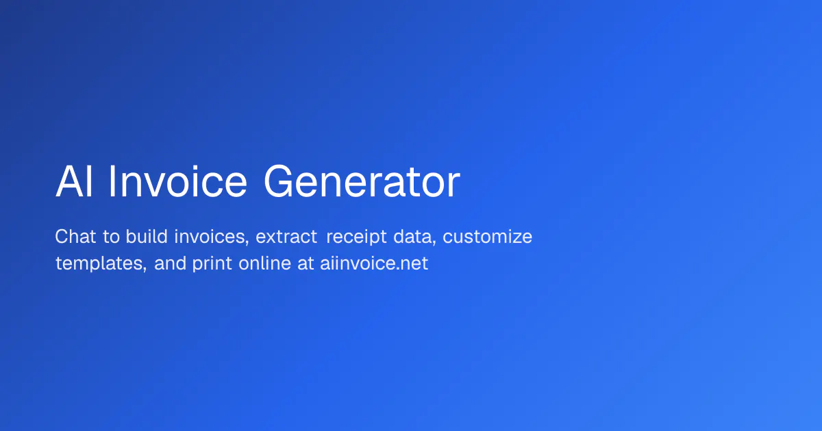 Ai invoice genaretor  gallery image