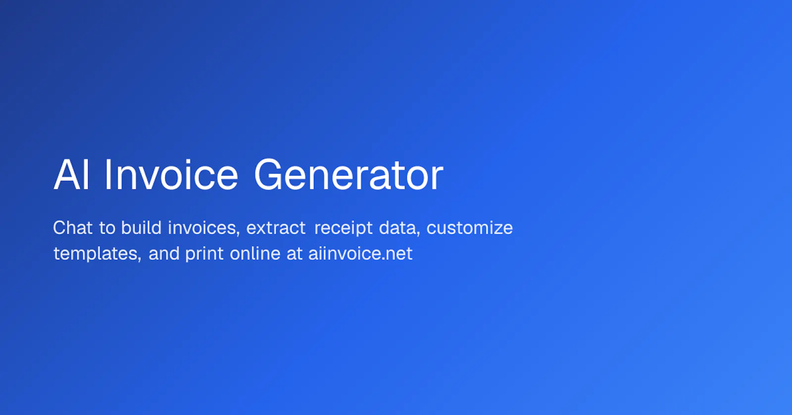 Ai invoice genaretor  screenshot 1