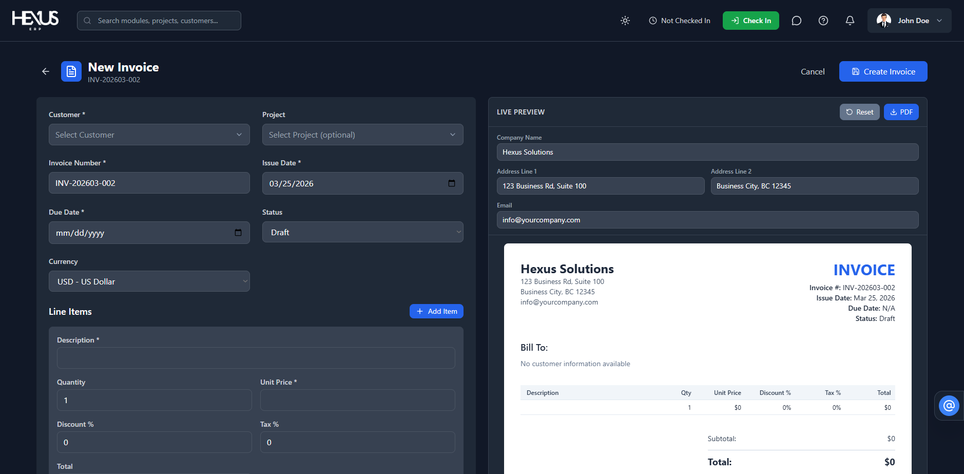 Hexus ERP gallery image