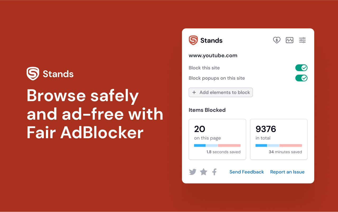 startuptile Fair AdBlocker-Safe web surfing without annoying ads popups & malware