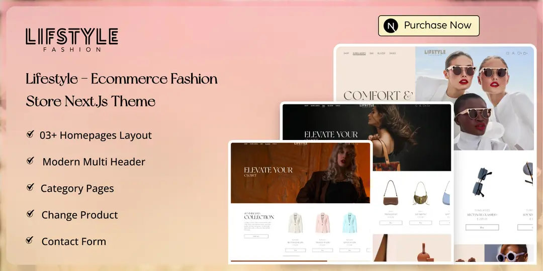 ライフスタイルeコマースWebテンプレートNext.js