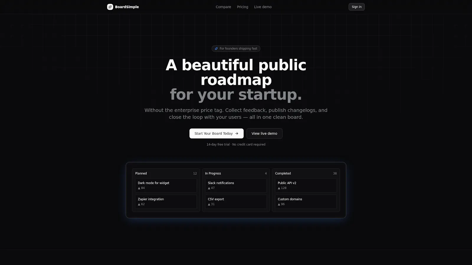 BoardSimple — Public roadmap  screenshot 1