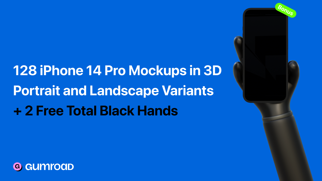 Figma iPhone 14 Pro 3D maquetas - 130 iPhone 14 Pro 3D con manos para figma media 1